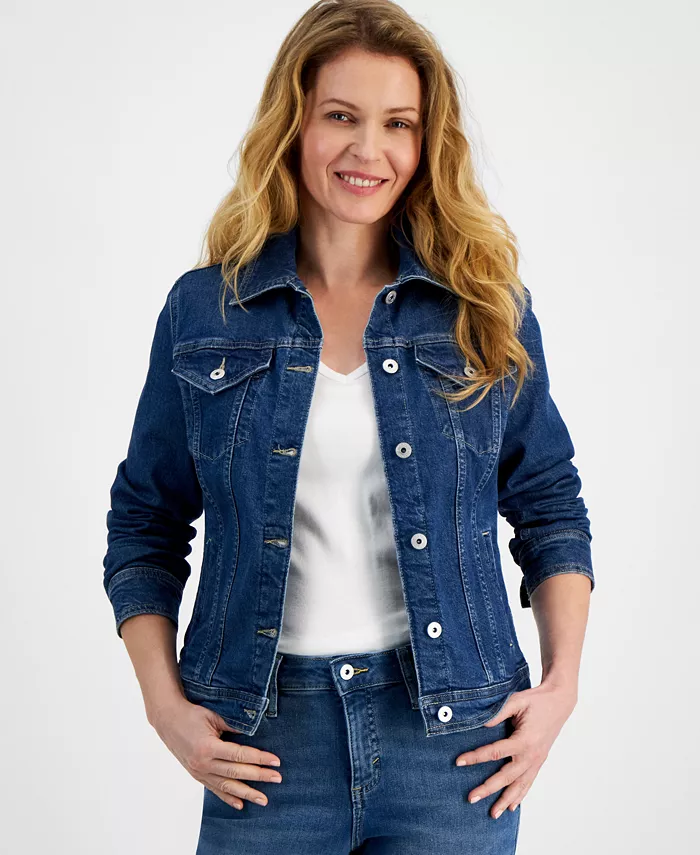 Style & Co Women's Classic Denim Jacket, Created for Macy's