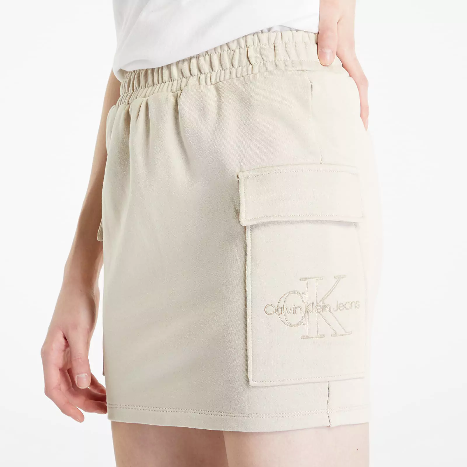 Calvin Klein Jeans Embroidered Monologo Straight Skirt Discounts and Cashback
