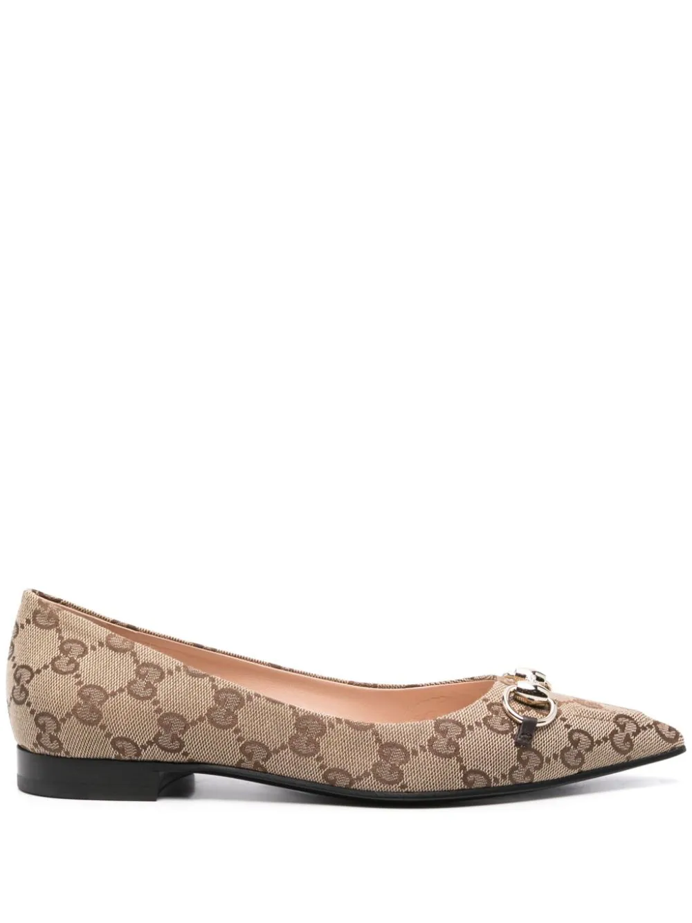 Gucci Horsebit GG-canvas ballerina shoes Discounts and Cashback